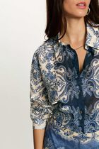 Printed shirt with notched collar multicolor women