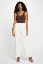 Vest top in lace dark brown women