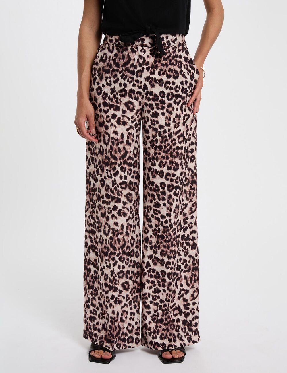 Fluid straight trousers multicolor women