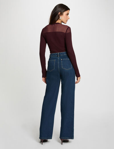 Long-sleeved jumper plum women