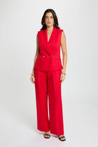 High-waisted wide trousers red women
