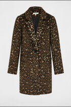 Long coat leopard print multicolor women