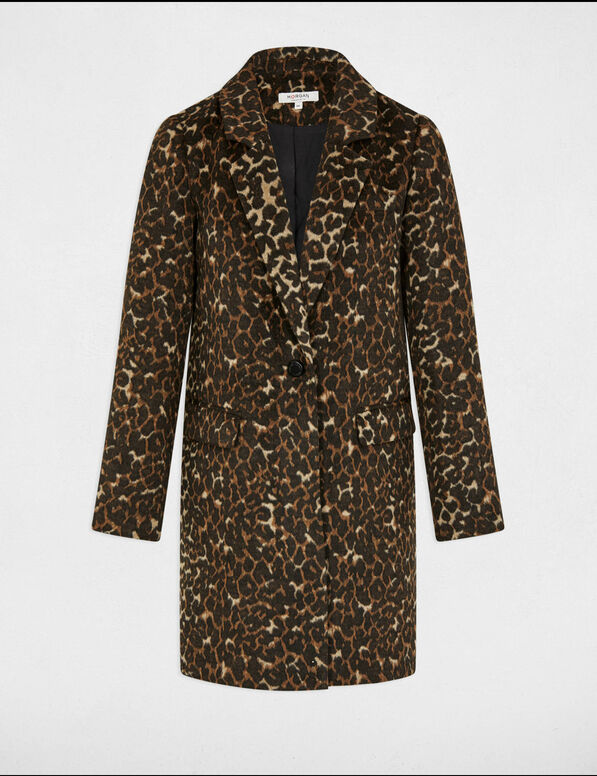 long coat leopard print multicolor women Long coat leopard print multicolor women