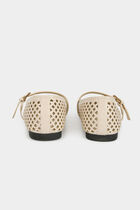 Ballet flats with strap ivory women