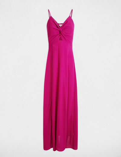 Straight maxi dress with slit purple women