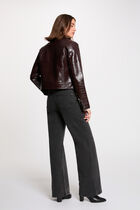 Jacket with tailored collar plum women