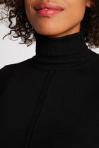 Long-sleeved jumper with pleated details black women