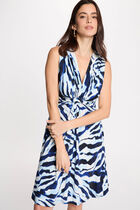 Short dress with V-neck multicolor women