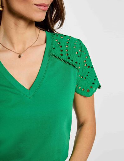 Short-sleeved t-shirt meadow green women