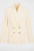 velvet jacket with tailored collar ecru women Union Jack Wool Knit Sweater