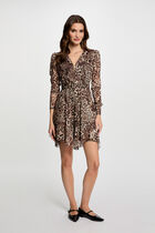 Printed mini A-line dress multicolor women