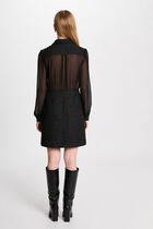Fitted mini tweed dress black women