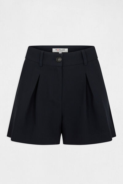 Loose city shorts with darts navy ladies'
