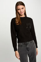 Jumper round neck sequins black women