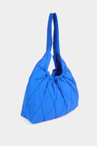 Quilted shoulder bag blue women