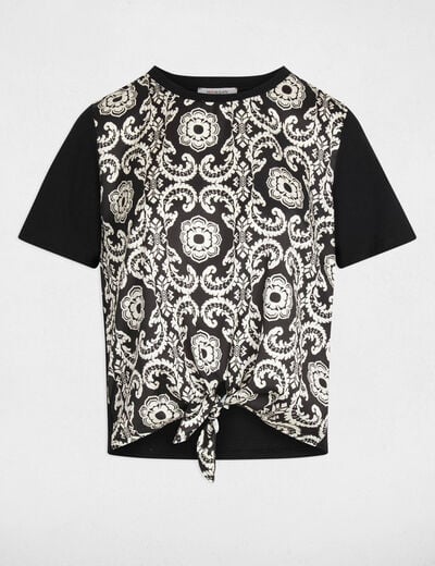 Cropped printed t-shirt white women