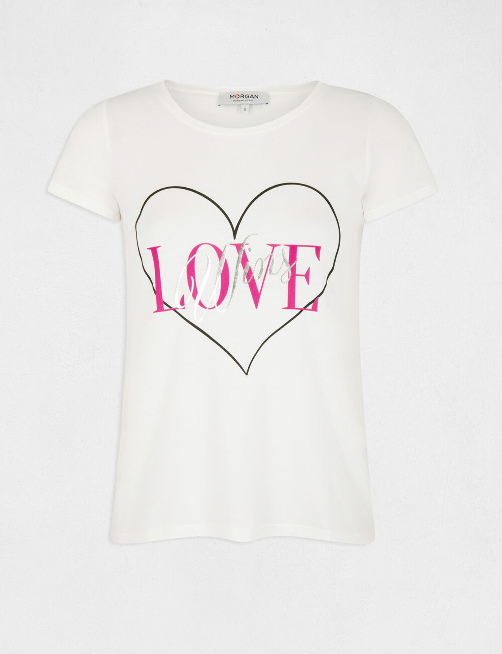 Short-sleeved t-shirt ecru women
