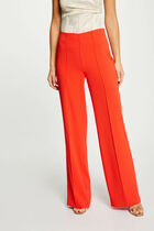Loose wide leg trousers dark orange women