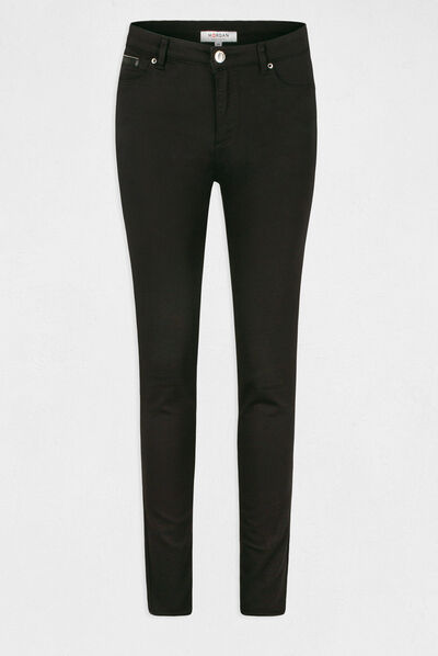 Slim standard-waisted trousers black ladies'