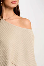 Off-the-shoulder jumper sand women