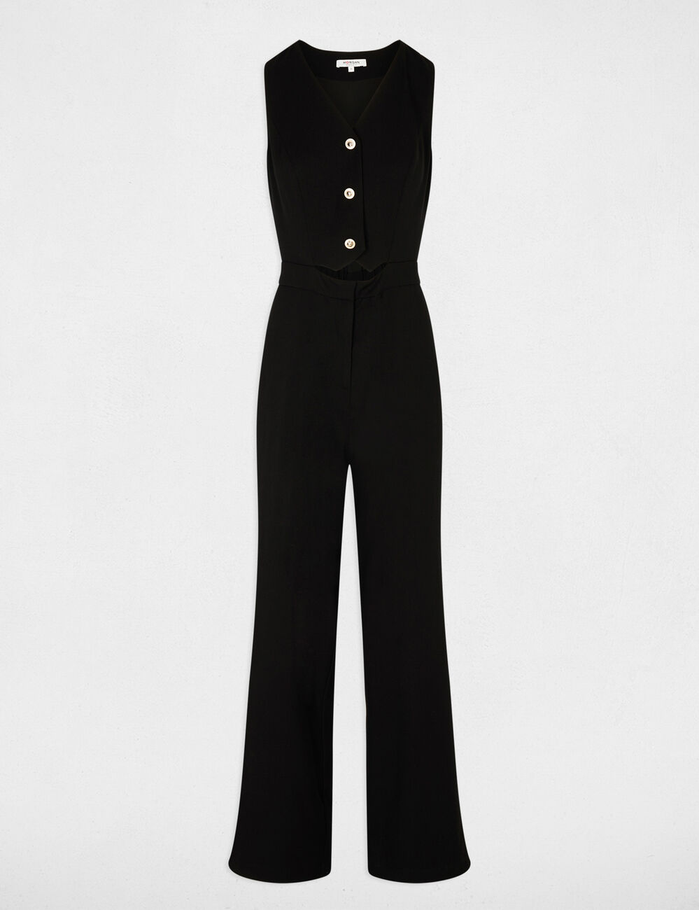 Jumpsuit with V-neck black women