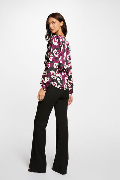 Long-sleeved blouse with floral print multico ladies'