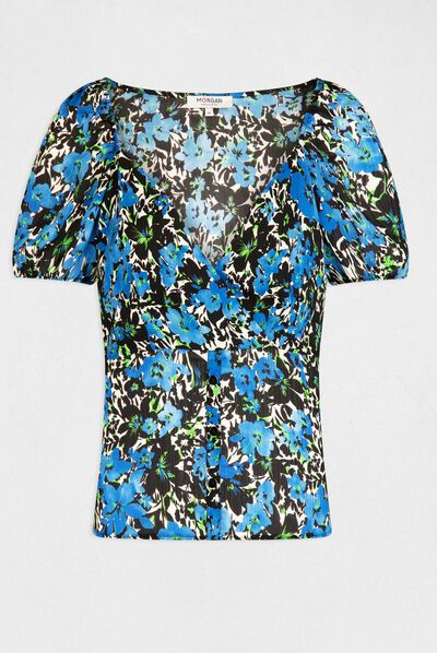 Short-sleeved t-shirt floral print multico ladies'