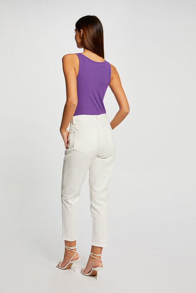 Vest top straps with ornaments dark purple ladies'