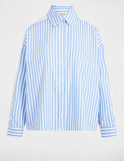 Striped long-sleeved shirt multicolor women
