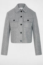 Veste ajust&eacute;e gris moyen femme