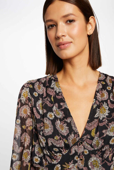 Straight dress 3/4-length sleeves multico ladies'