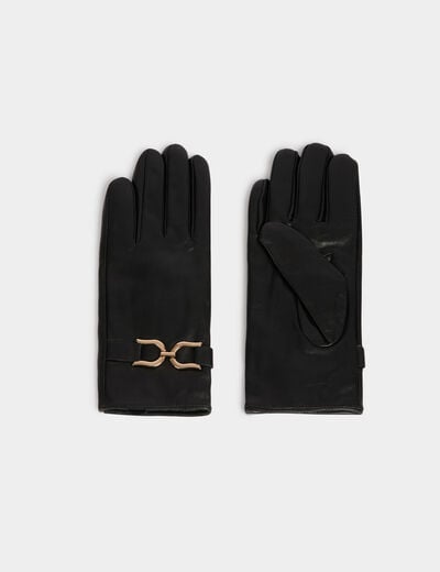 Gloves with buckle black women