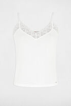Vest top in lace ivory women