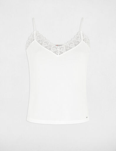 Vest top in lace ivory women