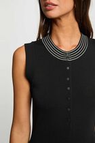 Sleeveless short dress black women