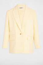 Blazer jacket pastel yellow women