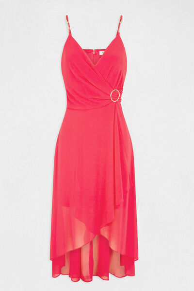 Midi dress with thin straps  ladies'