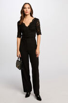 T-shirt 3/4-length sleeves black women