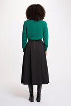 High-waisted flared skirt black women