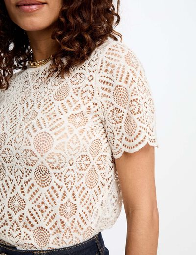 Short-sleeved t-shirt ivory women