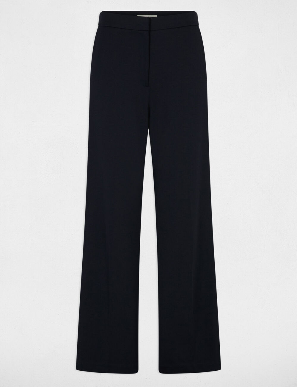 Wide-leg trousers with side stripes navy blue women