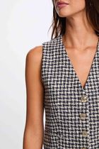 Fitted sleeveless gilet multicolor women
