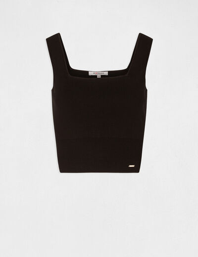 Jumper vest top wide straps black women