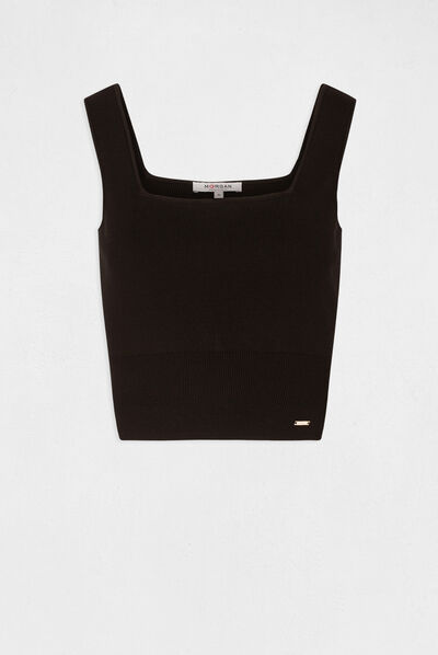 Jumper vest top wide straps black ladies'