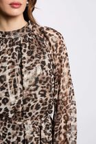 Robe courte droite imprimée multicolore femme