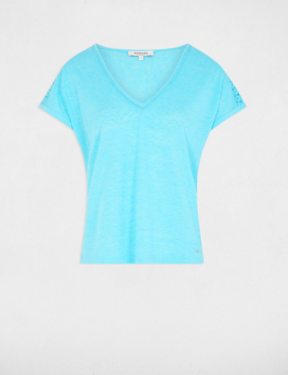Short-sleeved t-shirt sky blue women