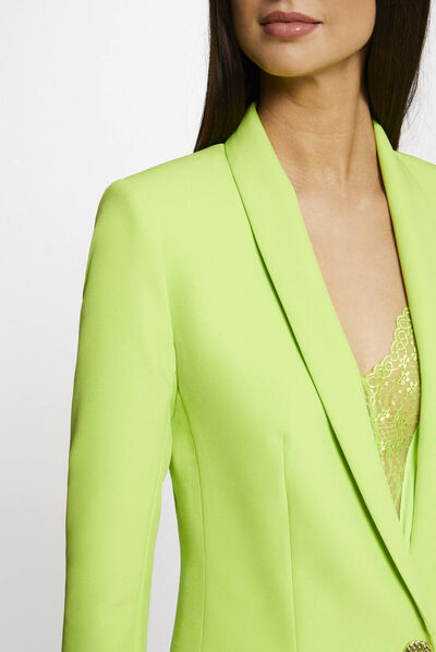 Buttoned waisted jacket aniseed ladies'