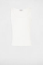 Sleeveless vest top white women