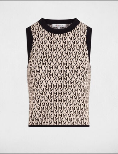 Sleeveless printed jumper sand women
