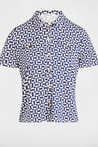 Blouse manches courtes blanc femme